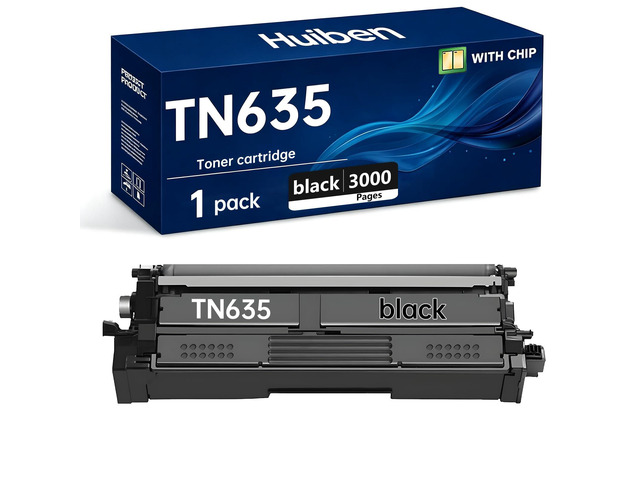 TN635 Toner Cartridges black TN-635 HL-L8430CDW MFC-L8930CDW toner 1 pack With chip, Compatible with for Brother TN 635 TN635XL HL-L8430CDWT...
