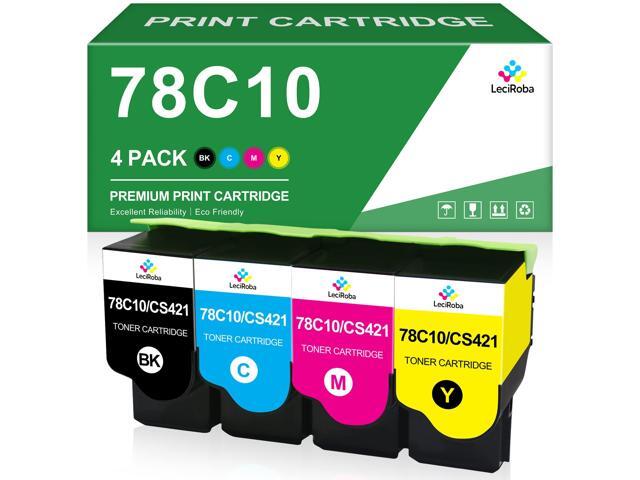 CS421 78C10 Toner Cartridge Replacement for Lexmark 78C10 78C10K0 78C10C0 78C10M0 78C10Y0 for CS421 CS521 CX421 CX522 CX622 CX625 CX522ade CX622ade.