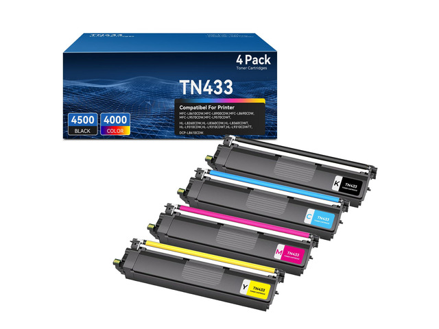 TN433 Toner Cartridge Set TN-433 for MFC-L8900CDW MFC-L8690CDW L8610CDW HL-L8360CDW Compatible for Brother TN 433 TN431 MFC L8900CDW MFC-L8690CDW...