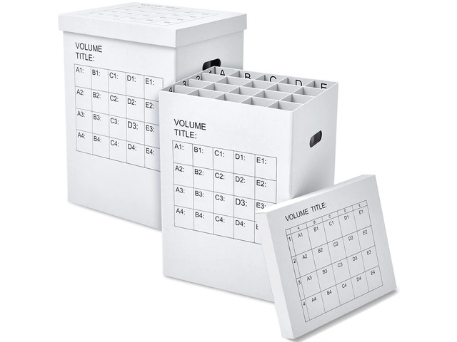 2 Pack Blueprint Holder Storage Organizer for Storing Poster Anchor Charts 40 Slots 25 x 17.7 x 14.2 Inch Blueprint Roll File Holder for...