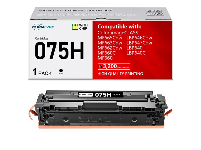 075H Toner Cartridges High Yield (with Chip) Compatible with Canon 075H 075 for Canon imageCLASS MF662Cdw MF663Cdw MF665Cdw LBP646Cdw LBP647Cdw...