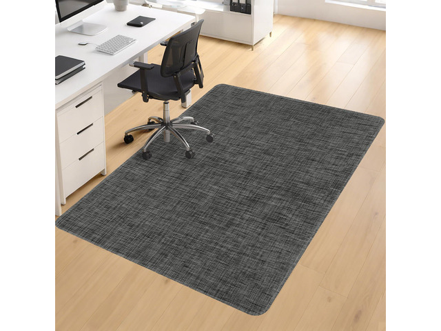 Large Office Chair Mat for Hardwood Floor, 48' x 60' Desk Floor Mat for Rolling Chair, Heavy Duty Anti-Slip Floor Protector Rug for Home Office, Black