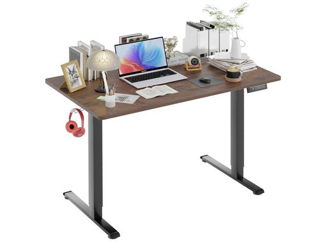 Electric Standing Desk 48x24 Inch Height Adjustable Computer Desk Large Space Office Desk with Headphone Holder 2 Memory Function for Home...