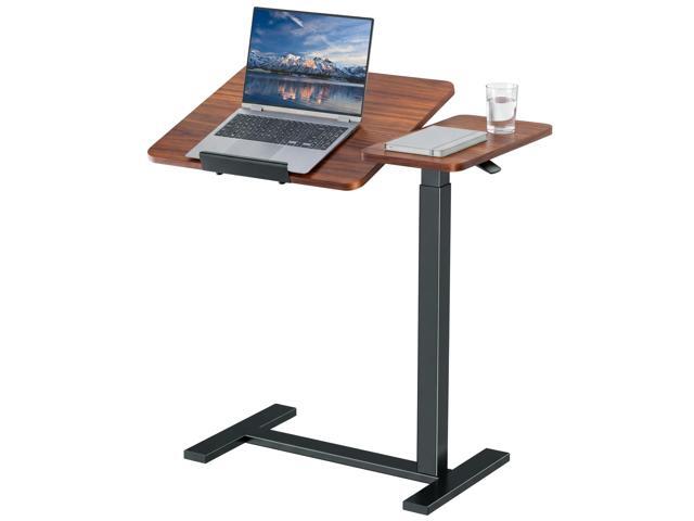 Standing Desk with Wheels, Rolling Desk, Laptop Table Adjustable Height, Portable Computer Workstation, Tilting Desktop, Home Office Classroom.
