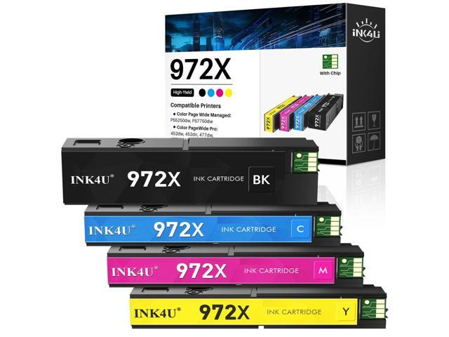 972X Ink Cartridges Compatible Replacement for HP 972X 972A Ink to Work for Color PageWide Pro MFP 477dw Ink Cartridges 477dn 577dw 452dw 452dn...