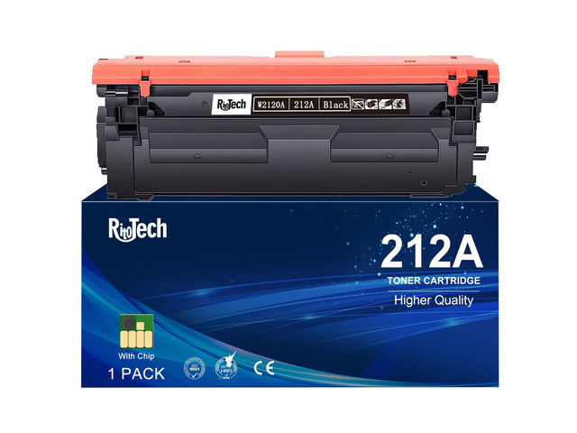 212A Black Toner Cartridge,Remanufactured for HP 212X 212 W2120A,1 Pack Compatible for HP Color LaserJet Enterprise M554 m554dn M555 M555dn Flow...