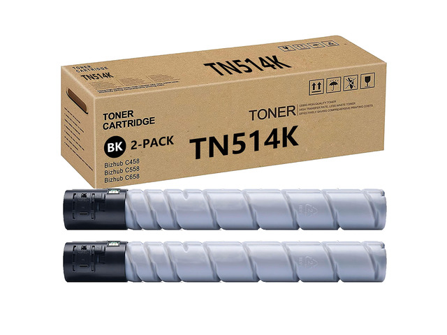 TN514K Toner Cartridge Black TN-514 A9E8130 Compatible for Konica Minolta Bizhub C458 Toner C558 C658 258E 308E 368E 454E 458E 554E 558E 658E...
