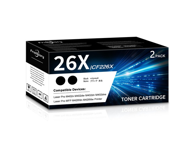 26X CF226X High Yield Toner Cartridge (Black, 2-Pack) Compatible 26X CF226X Black Toner Cartridge Replacement for LaserPro M402d M402dw M402dne;...