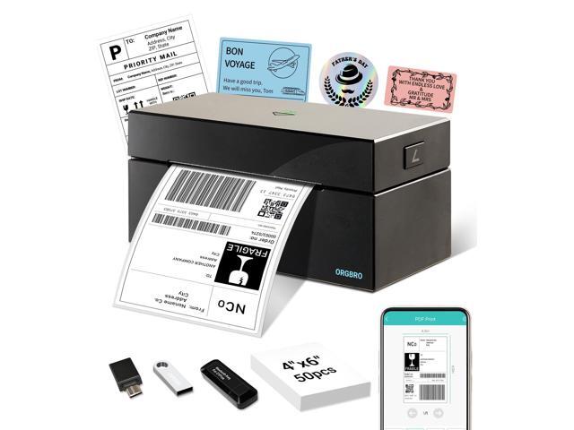 Bluetooth Thermal Shipping Label Printer, Z1-Plus Wireless 4X6 Shipping Label Printer for Small Business Office or Home Support iPhone Android...