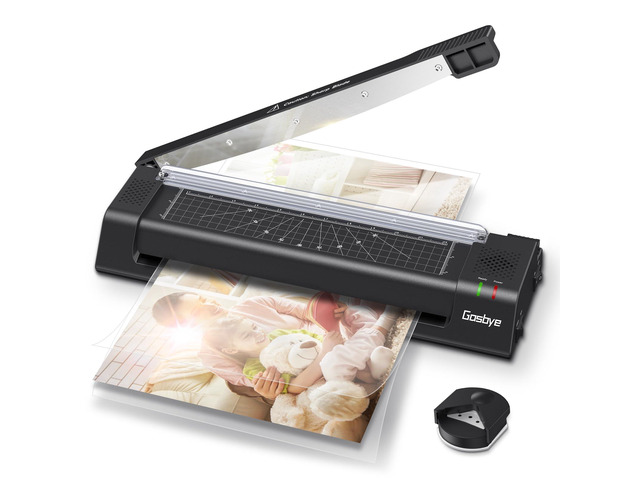 Laminator Machine, 13-Inch Thermal Laminator with Steel Paper Cutter, 13 Laminating Pouches, Corner Rounder, Jam Release Button for Home, Office,...