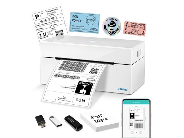 Bluetooth Thermal Shipping Label Printer, Z1-Plus Wireless 4X6 Shipping Label Printer for Small Business Office or Home Support iPhone Android...