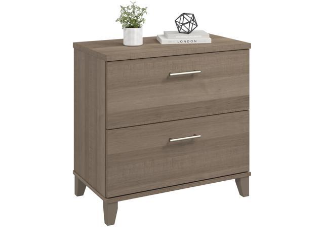 2 Drawer Lateral File Cabinet, Letter and Legal-Size Document Storage for Home or Professional Office, Somerset Collection, Ash Gray