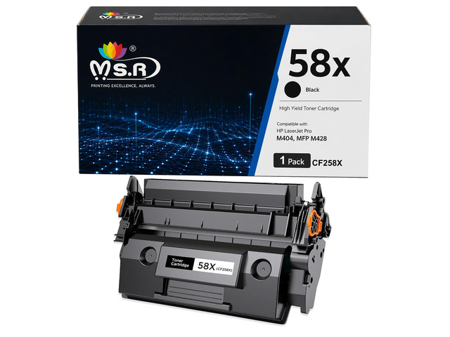 58X CF258X Toner Cartridge Black Replacement for HP 58X CF258X 58A CF258A High Yield Black Toner Cartridges Work With Laser Jet Pro M404dw M406dn...