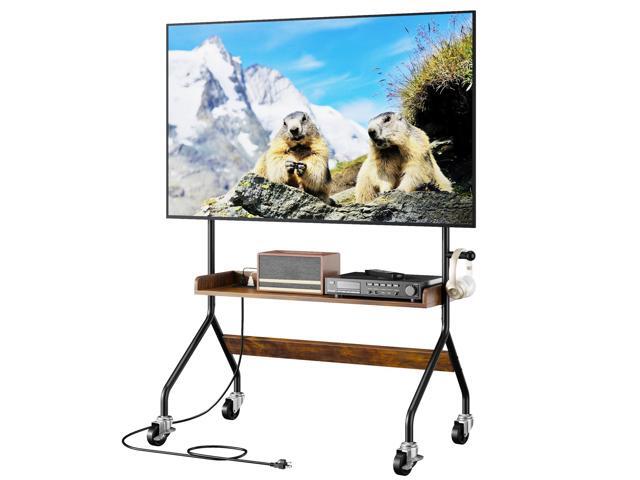 Rolling TV Stand with Power Outlet for 32-75 Inch TV - V1
