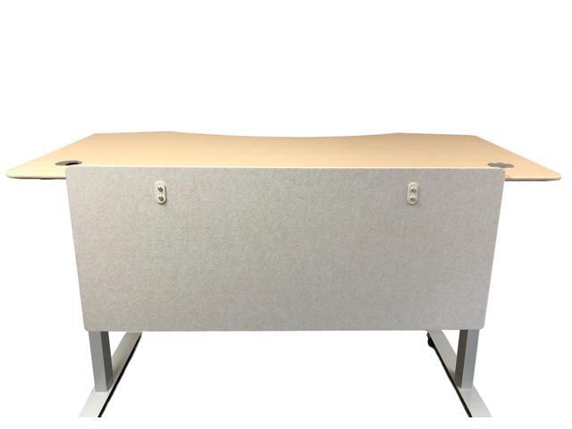 Artsonic 54-Inch Dual-Use Modesty Vanity Panel Divider Made of Polyester Fiber with Clamps for Standing Desk (54', Beige)