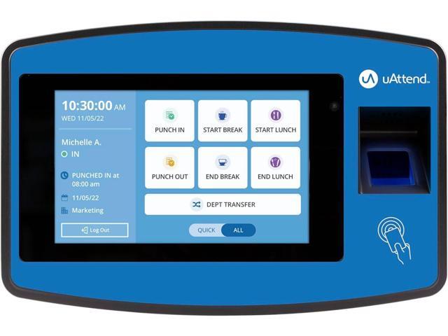 JR2500 Biometric Fingerprint, RFID, PIN Time Clock for Small Business Cloud-Based Attendance System with Optional Payroll Integration All-in-One...
