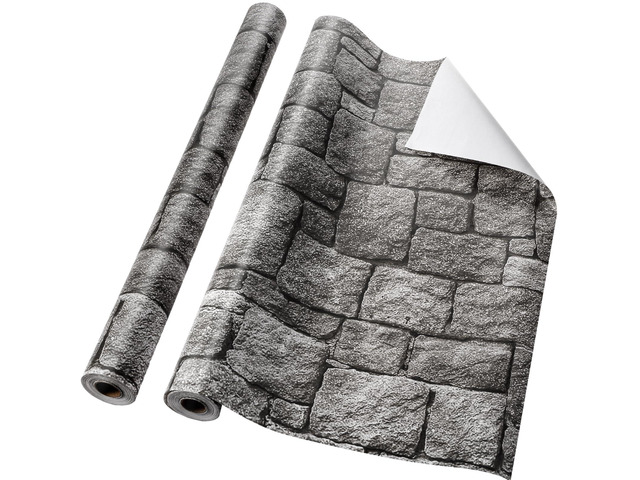 2 Rolls Gray Brick Bulletin Board Paper 24 Inch x 100ft Stone Fade Resistant Paper Roll for Created Resources Classroom Decor