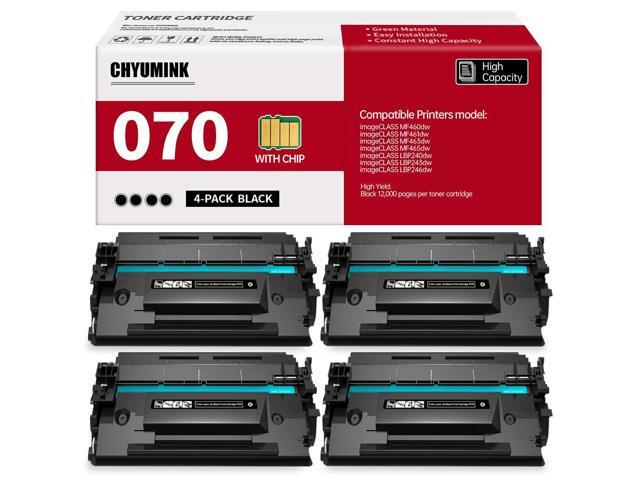 070 Black Toner Cartridge 4 Pack 070 Ink Cartridge Replacement for Canon 070 CRG070 CRG-070 Toner for MF460dw MF461dw MF463dw MF465dw LBP240dw...