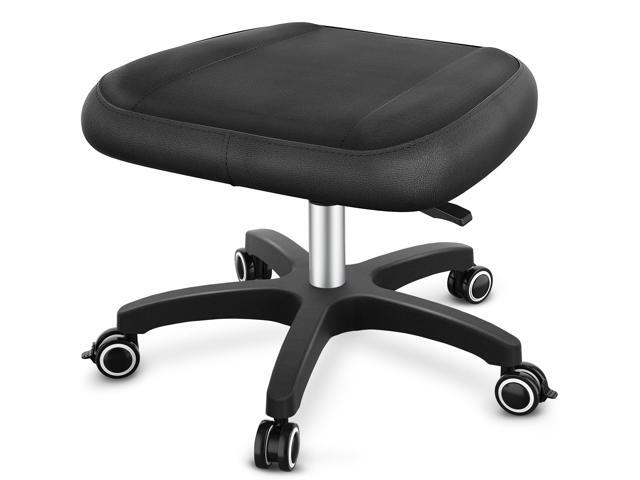 Multi-Use Footrest Stool Adjustable Height with 360° Rolling Lockable Wheels,Rest Ottoman,Office Footrests,Video Game Stool for Gaming for Home.