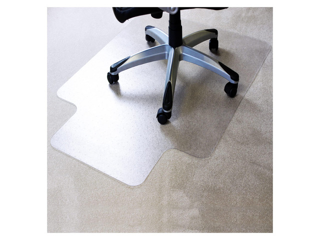 Durable Office Chair Mat, Rectangular with Lip for Low and Standard Pile Carpets, 36' x 48', Transparent Carpeted Floor Protector, Shipped Flat,...