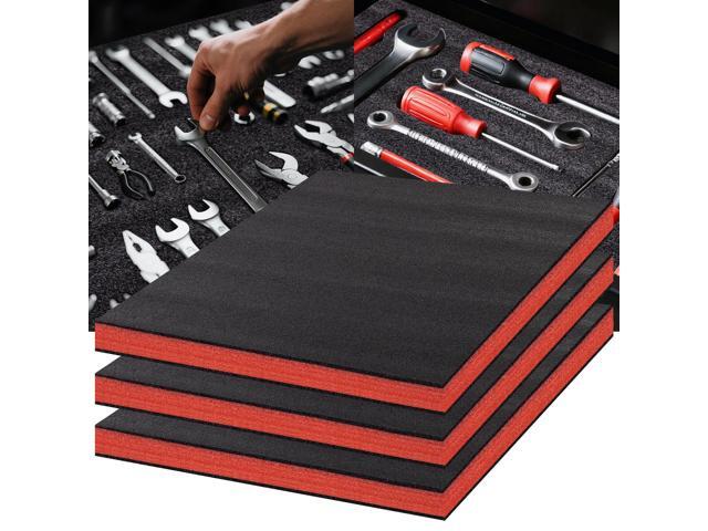 Tool Box Foam, 3Pack 22x18x2 inch, Foam Inserts for Cases,Cuttable Polyethylene Storage Sheets for Toolbox Hard Case,Drawer Camera Toolbox Storage,.