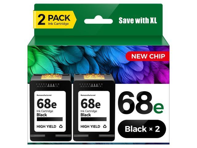 68XL Ink Cartridge Black 2-Pack High Yield Compatible for HP 68 68e Ink Cartridges Replacement for Envy 6155e 6500e 6552e 6555e 6558e 6100e 6152e...