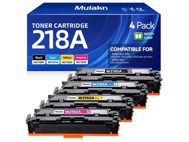 218A Toner Cartridges W2180A Compatible Replacement for HP 218A W2180A 218 218X W2180X Work for HP Color LaserJet Pro MFP 3301FDW 3301SDW 3301CDW...