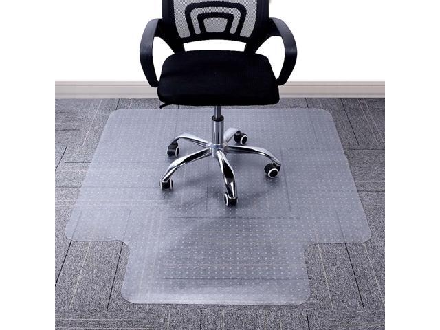 Chair Mat for Low Pile Carpet Floors, Flat Without Curling, 60 X 46 in, Office Carpeted Floor Mats for Computer Chairs Desk