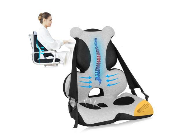 Lumbar Support Pillow Memory Foam, Car Seat Cushion, Office Chair Cushion, One Piece Chair Pad, Improve Posture, Sciatica, Hip & Back Coccyx.