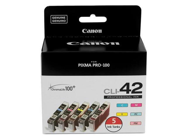 CLI-42 Genuine Five Color Pack, Compatible with PIXMA PRO-100 Printers