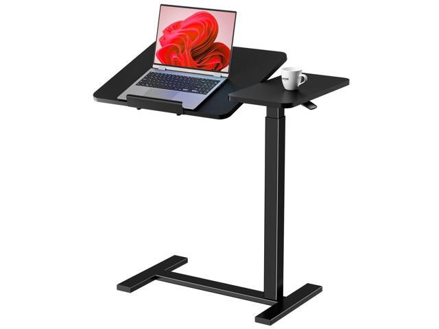 Standing Desk with Wheels, Rolling Desk, Laptop Table Adjustable Height, Portable Computer Workstation, Tilting Desktop, Home Office Classroom.