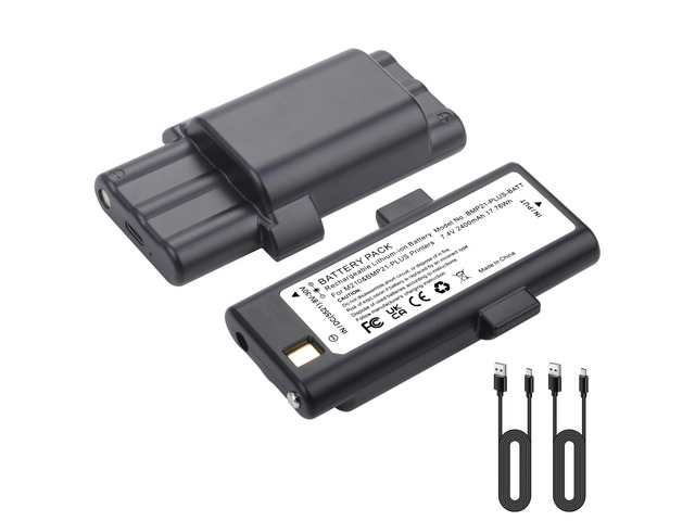 2-Pack Battery Compatible for Brady Portable M210, M210-LAB, BMP21-LAB and and BMP21-PLUS BMP21-PLUS-BATT G6120161 Label Printer, Upgrade 7.4V...