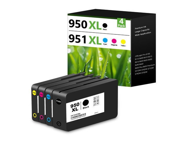 950XL 951XL Ink Cartridges for HP 950 951 XL HP950 HP951 XL Ink Cartridges Combo Pack for OfficeJet Pro 8100 8110 8600 8610 8615 8616 8620 8625...