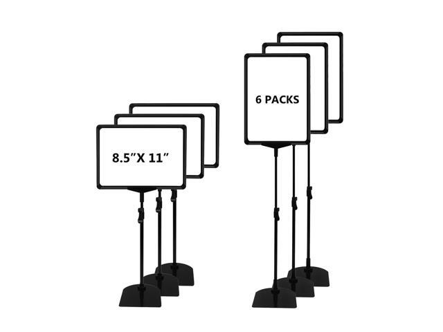 Sign Holder Stand 8.5 x 11,Sign Stand for Display,Adjustable Sign Holders For Table Top,Table Sign Holders,Suitable for indoor use (Black-6pcs)
