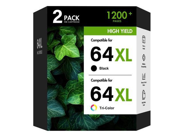 64XL 64 XL 7855 7900e Black and Color Ink Cartridge Combo Pack Replacement for HP64XL for HP Printers Envy Photo 7855 7155 Inspire 7900e 7200e...