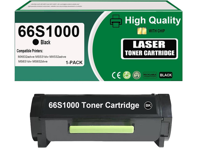 66S1000 Toner Cartridge Compatible for MS531 MS531dw MS631 MS631dw MS632 MS632dwe MX532 MX532adwe MX632 MX632adwe Printer, Black, 1-Pack