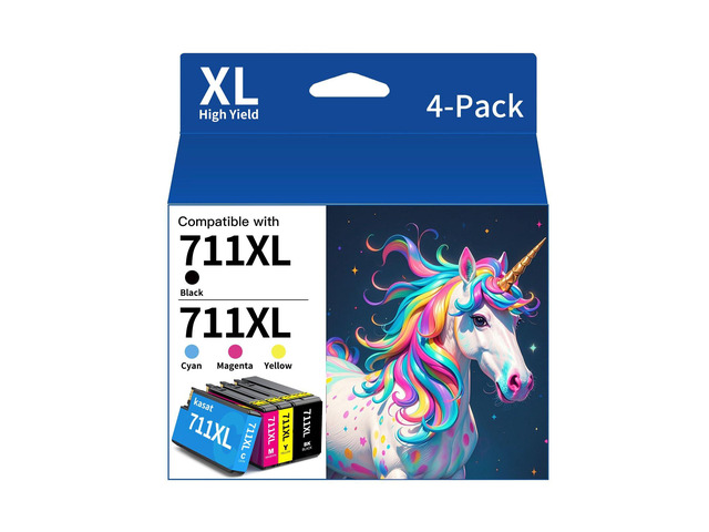 711xl ink cartridges High Yield Combo Pack Replacement for hp 711 ink cartridge to use for HP DesignJet T100 T120 T125 T130 T520 T525 T530...
