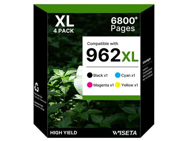 962xl Ink Cartridges Combo Pack Replacement for HP 962 Ink Cartridges Compatible with HP Ink 962xl Black and 962 Color Combo Pack Work for...