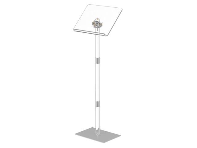 Small Acrylic Podium Stand, Angle Adjustable, 15.7' L x 11.8' W x 42.3' H, Modern Lecterns & Pulpits for Classroom, Concert, Church, Speech, Easy.