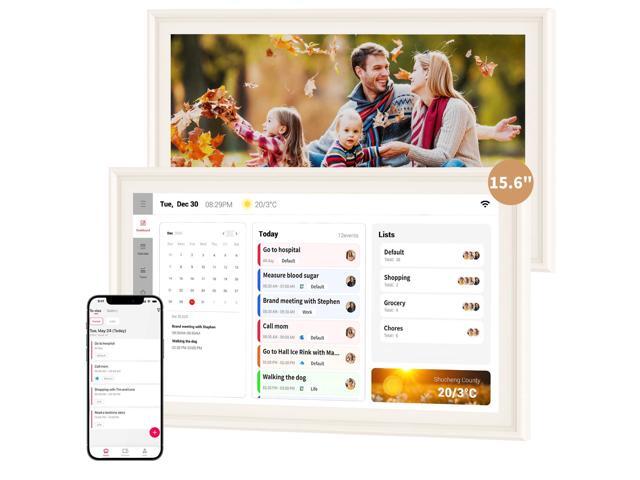 Digital Calendar, Electronic Calendar with 15.6-inch Touch Screen,32GB Smart Calendar, Work and Family Planner, Also Functions As a Digital Picture.