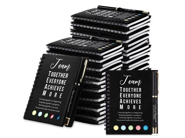 50 Sets Team Employee Appreciation Team Gifts Bulk Inspirational Spiral Notebook Journal with Sticky Notepad Ballpoint Pen Thank You Gifts for...