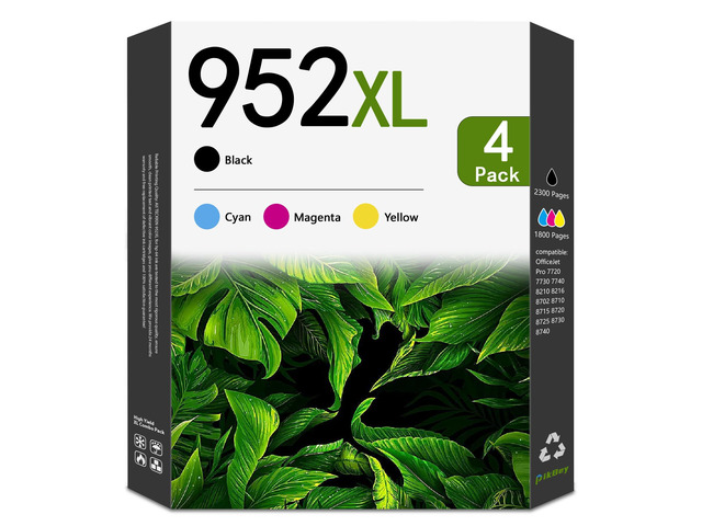 952XL Ink Cartridges (4-Pack,Black/Cyan/Magenta/Yellow) Compatible 952 Ink Cartridges Replacement for HP OfficeJet Pro 8710 7740 8720 8725 8210...