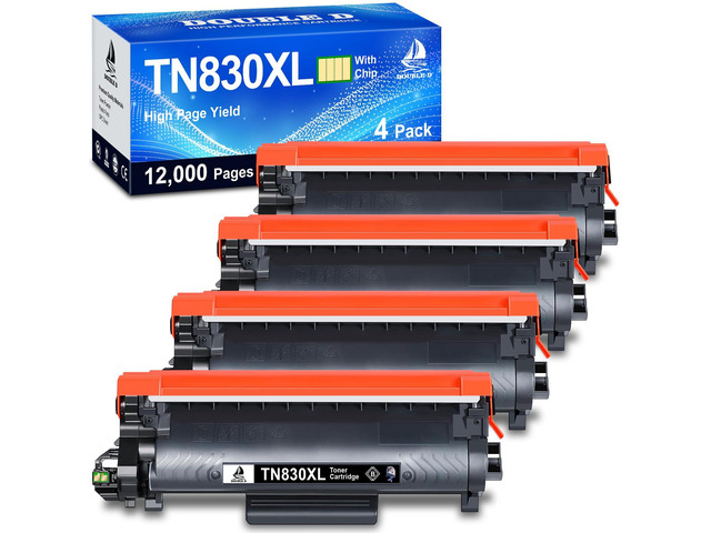 TN830XL TN830 Toner Cartridge Compatible for Brother TN830 TN830XL Replacement with HL-L2460DW DCP-L2640DW HL-L2405W MFC-L2820DW HL-L2420DW Toner...