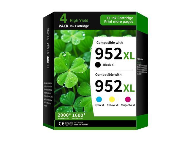 952XL Ink Cartridge 4-Pack Combo Pack Replacement for HP 952 952XL Ink Compatible with HP OfficeJet Pro 7720 7730 8724 8725 8726 8727 8728.