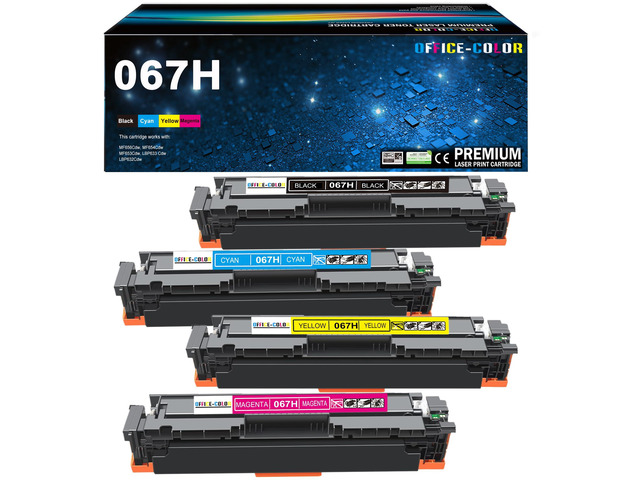 067H High-Capacity Toner Cartridges 4 Pack Replacement for Canon 067H Toner Compatible for Canon Color imageCLASS MF656Cdw,MF652Cw,MF650C...