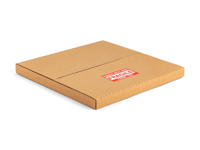 12-inch Vinyl Record Shipping Boxes, 12.8x12.8x1 inch, 50-Pack LP Mailers, Corrugated Cardboard Box, Multi-Depth, Easy-Fold, with Fragile...