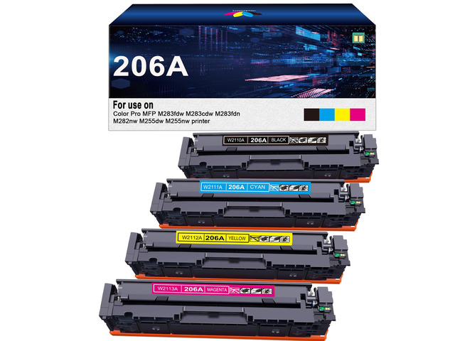 206A Toner Cartridge - Replacement for HP 206A W2110A MFP M283cdw Toner Compatible for HP Color Laserjet Pro MFP M283fdw M283cdw,Laserjet Pro...