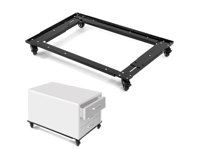 1 Set Adjustable Cabinet File Dolly for Lateral Files and Storage Cabinets Large Cabinet File Dolly with Wheels Heavy Duty for Home Office,...