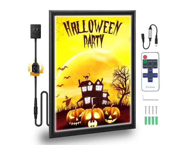 27'×40' LED Movie Poster Frame - Commercial Backlit Poster Frames with Remote & Dimmer, LED Snap Frame for Movie Theaters, Retail Stores, Trade.