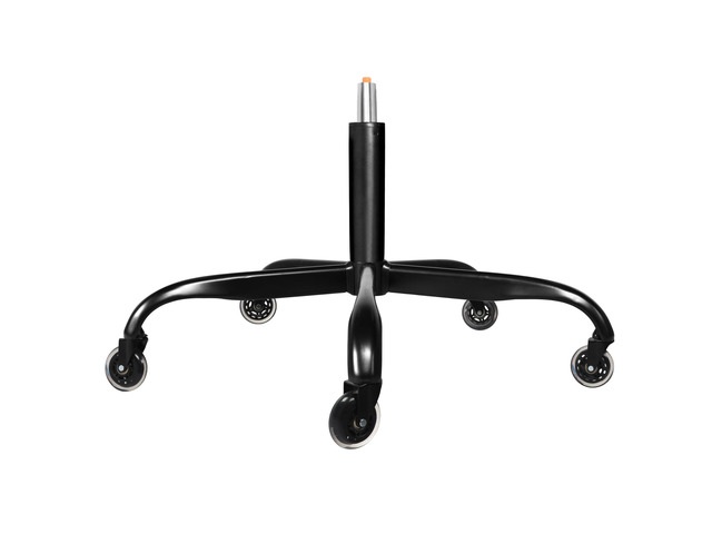28 Inch Office Chair Metal Base Replacement Heavy Duty Computer Chair Base Part with 5 Casters 1 Gas Lift Cylinder (Black)